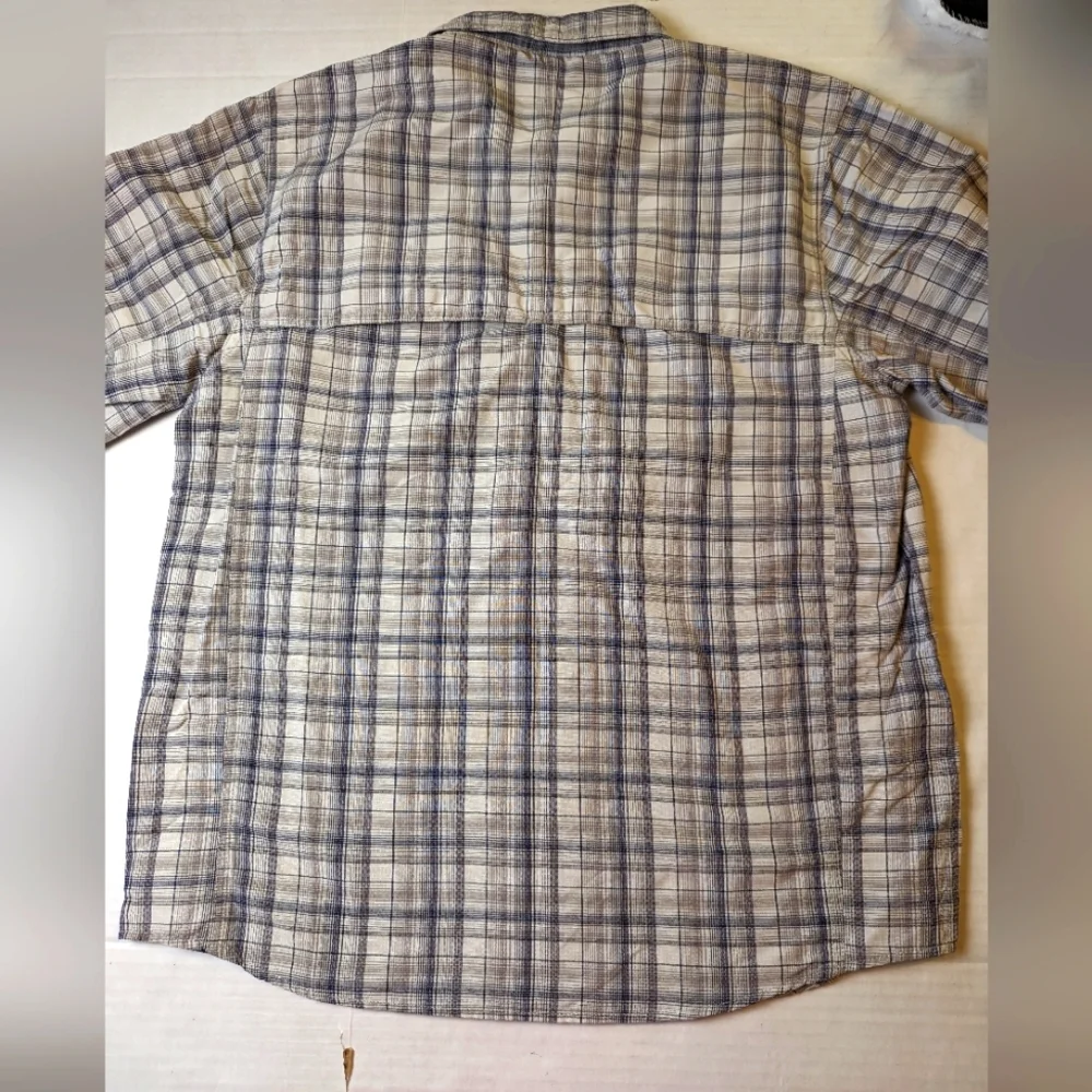 Men's North Face Vent Long Sleeve Button Up Fishing Hiking Wicking Shirt…